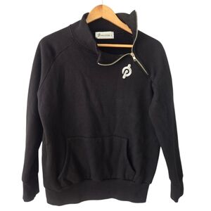 Peloton Black Zip Up Sweater Soft Casual Womens Sweatshirt SZ S